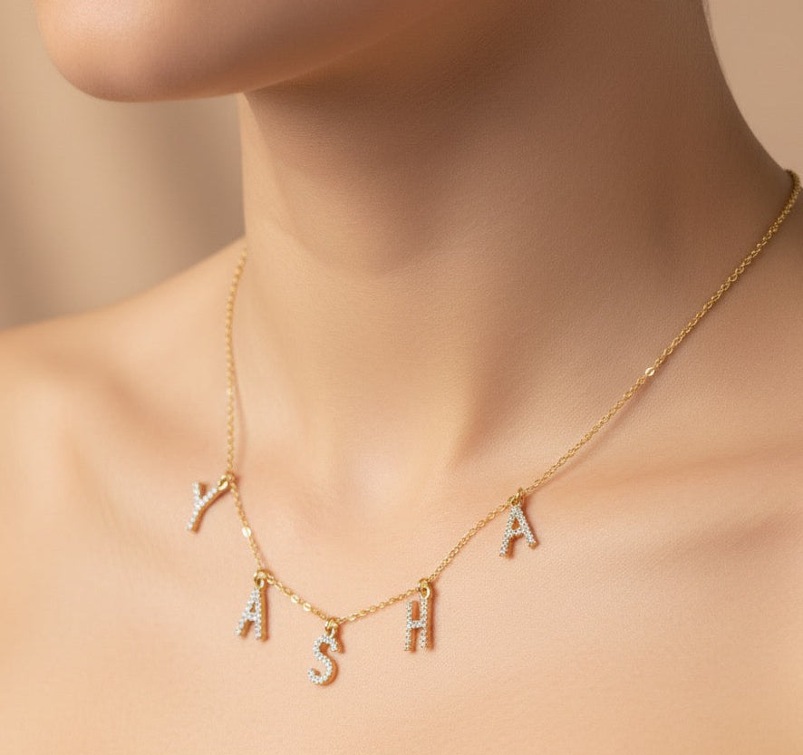 custom letter name necklace
