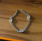 silver shell gothic bracelet