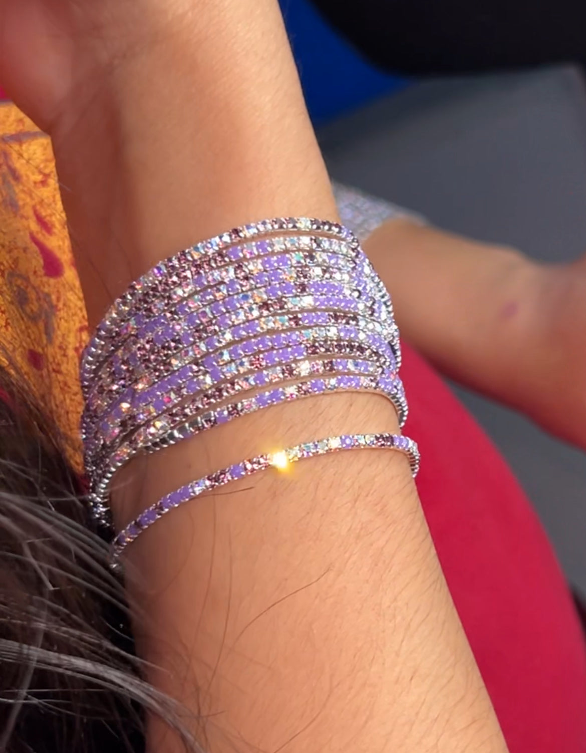 blink elastic diamond viral bracelet lavender  <each>