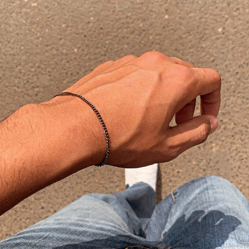 black chain bracelet