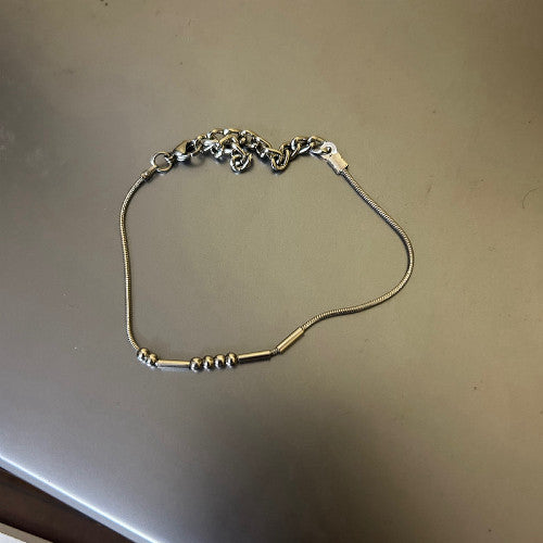 silver morse code bracelet