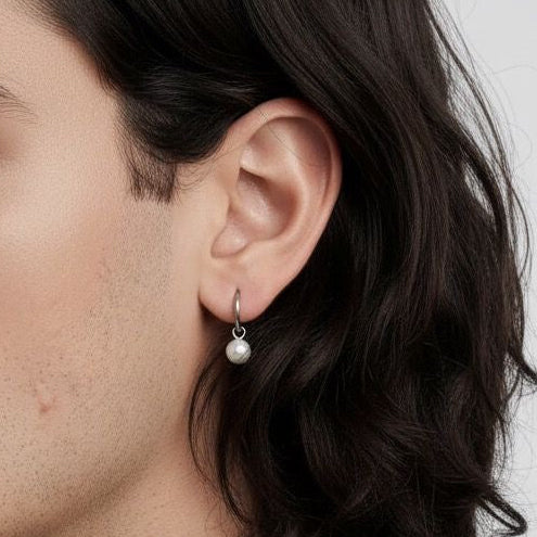 perl earring for men