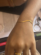 Custom letter snake chain bracelet