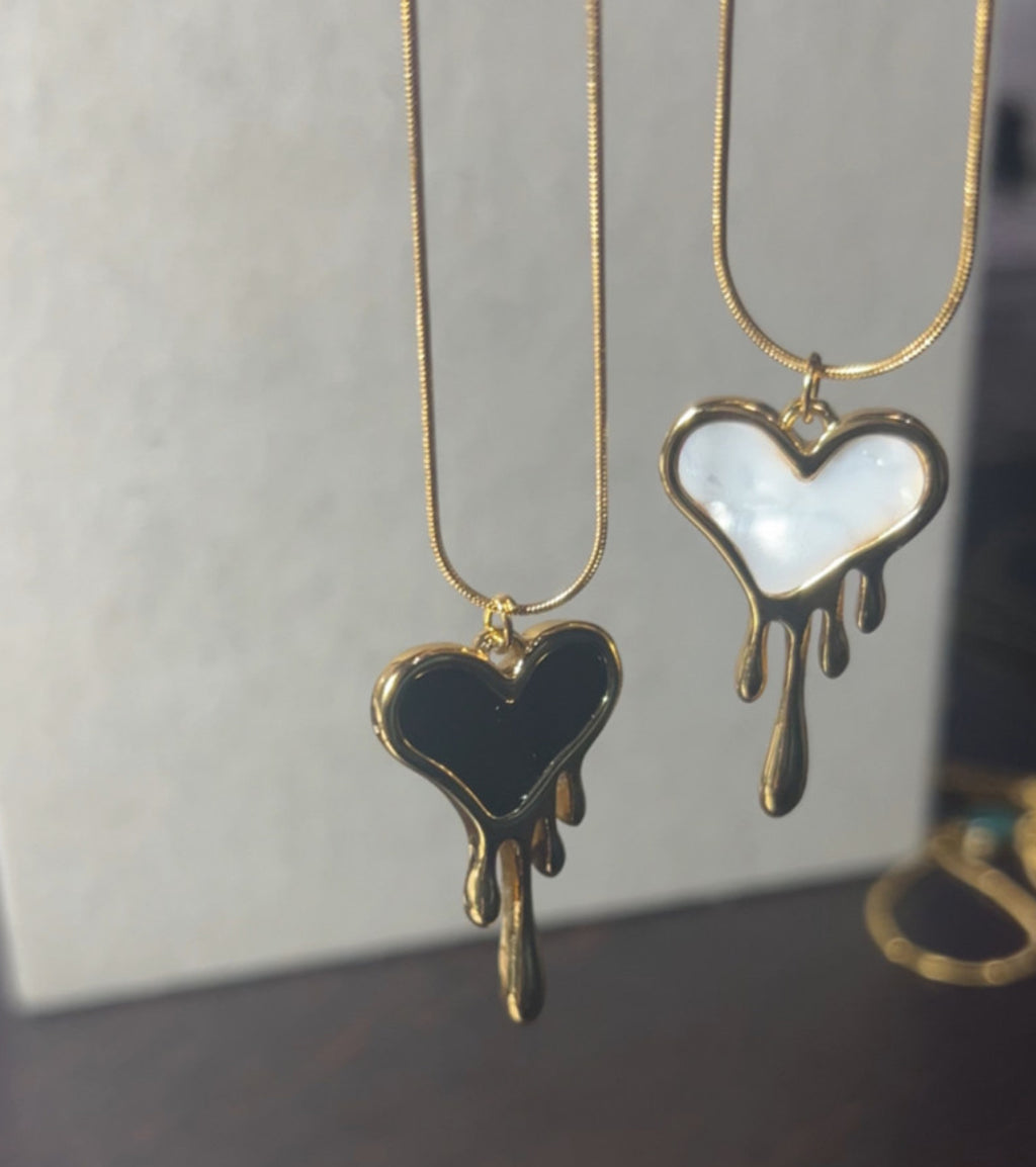 Heart drop necklace