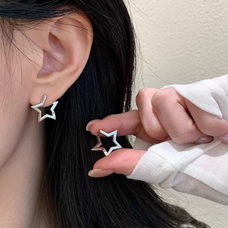 Star hoop earring