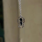 Black spidermen necklace