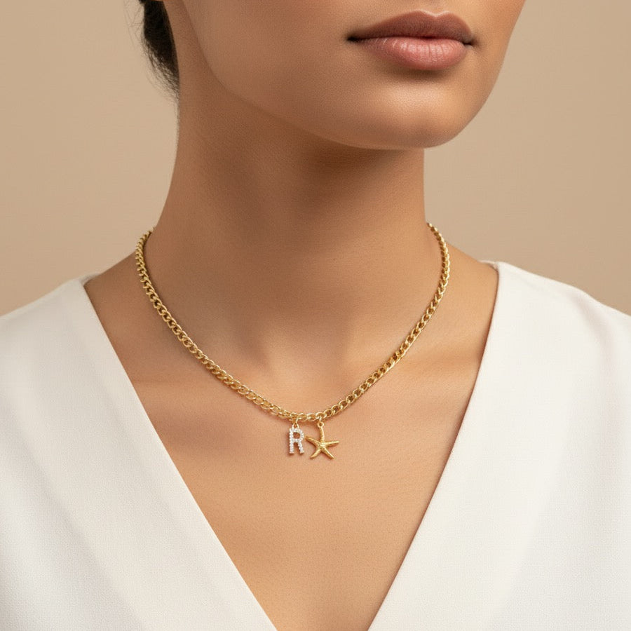 custom letter necklace