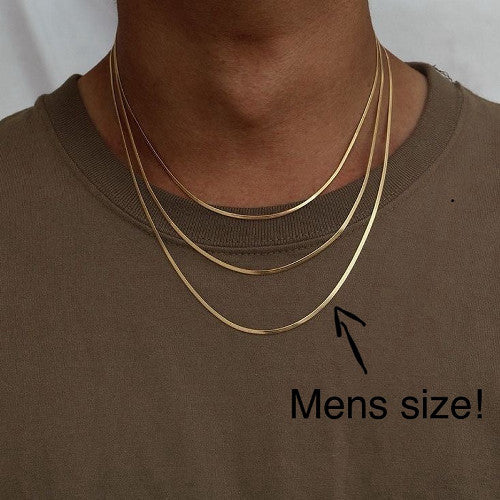 Mens snake chain necklace