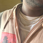 curb chain with snake chain necklace combo