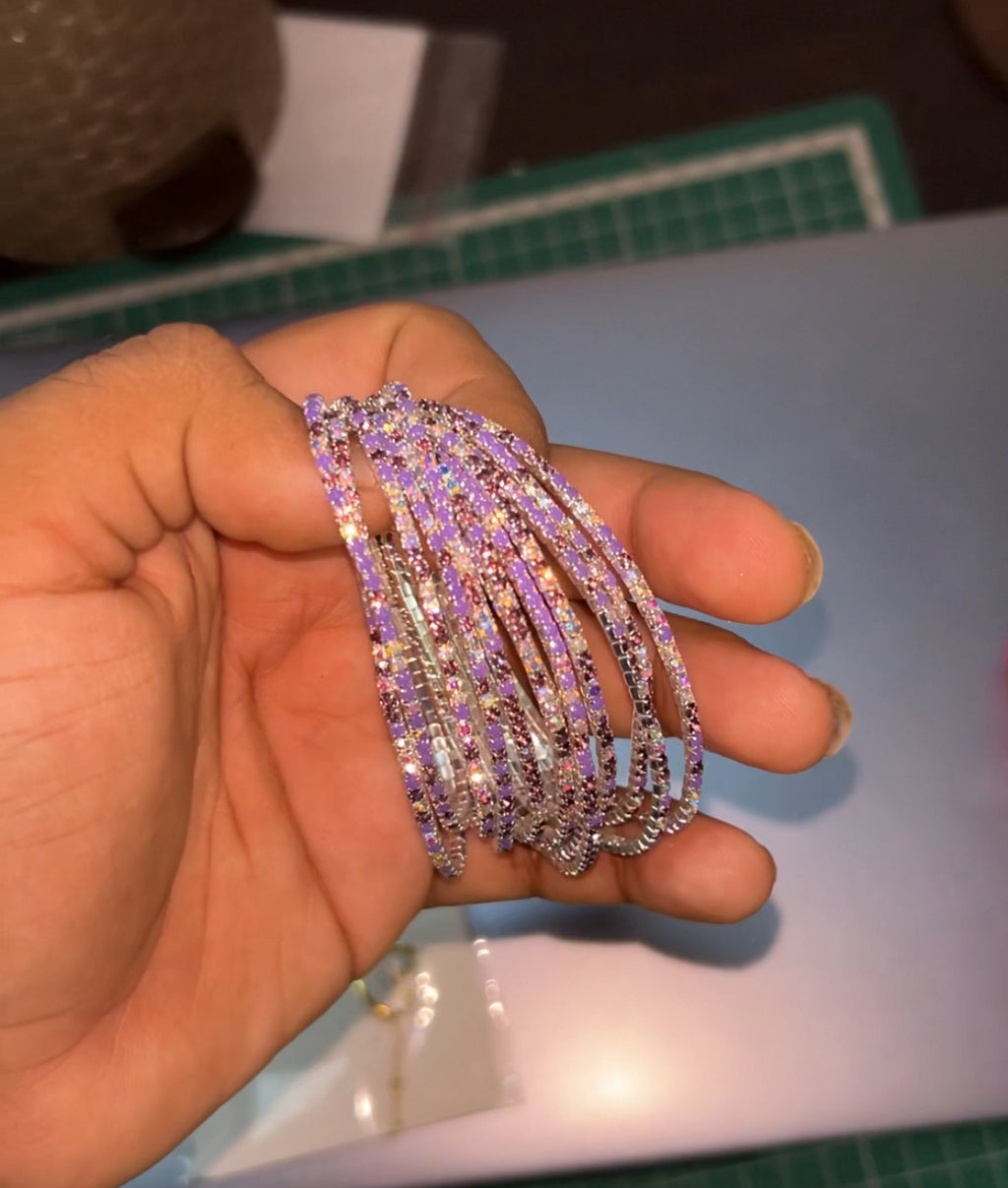blink elastic diamond viral bracelet lavender  <each>