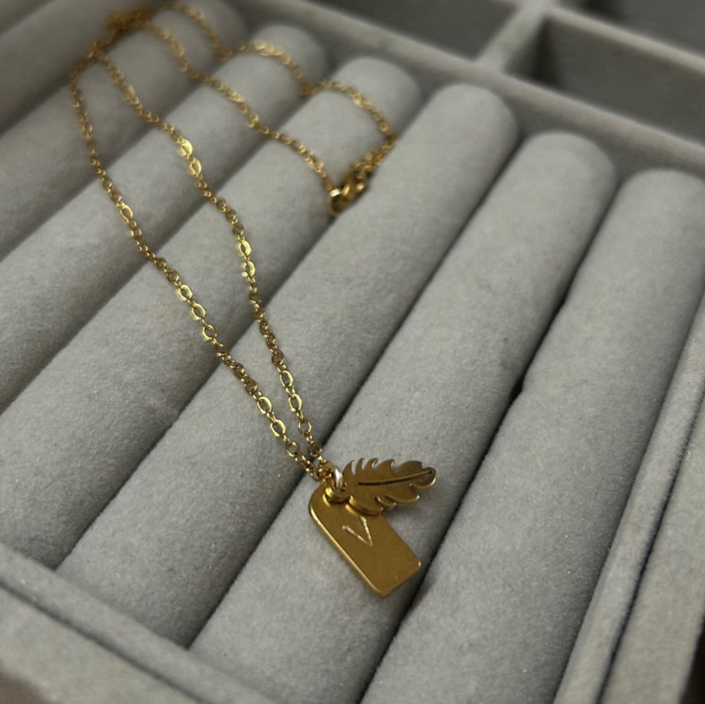 custom hidden letter necklace