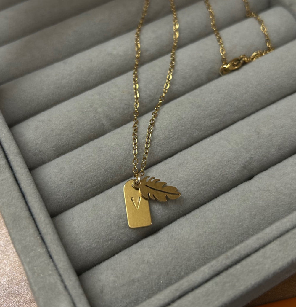 custom hidden letter necklace