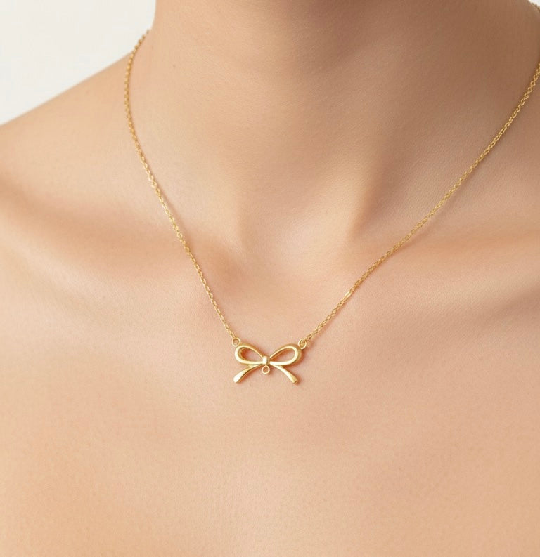 Bow necklace
